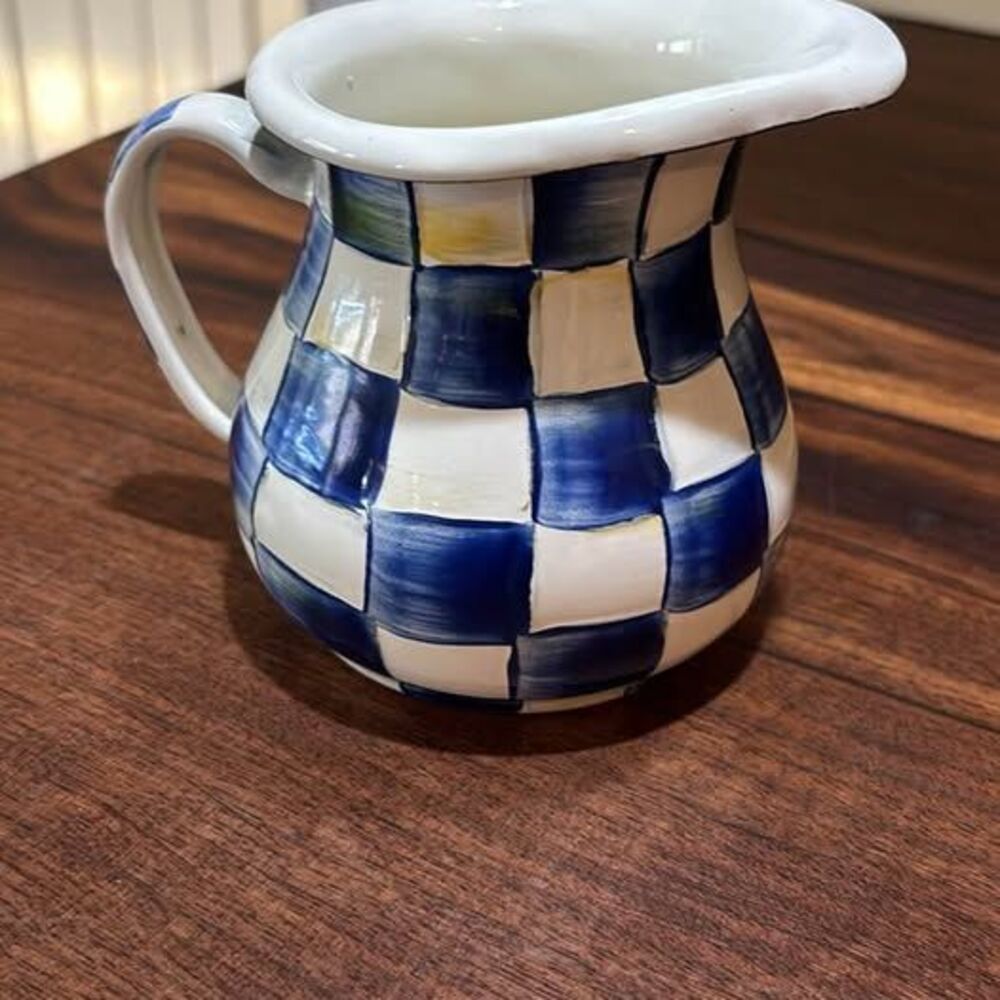 Mackenzie-Childs Royal check creamer